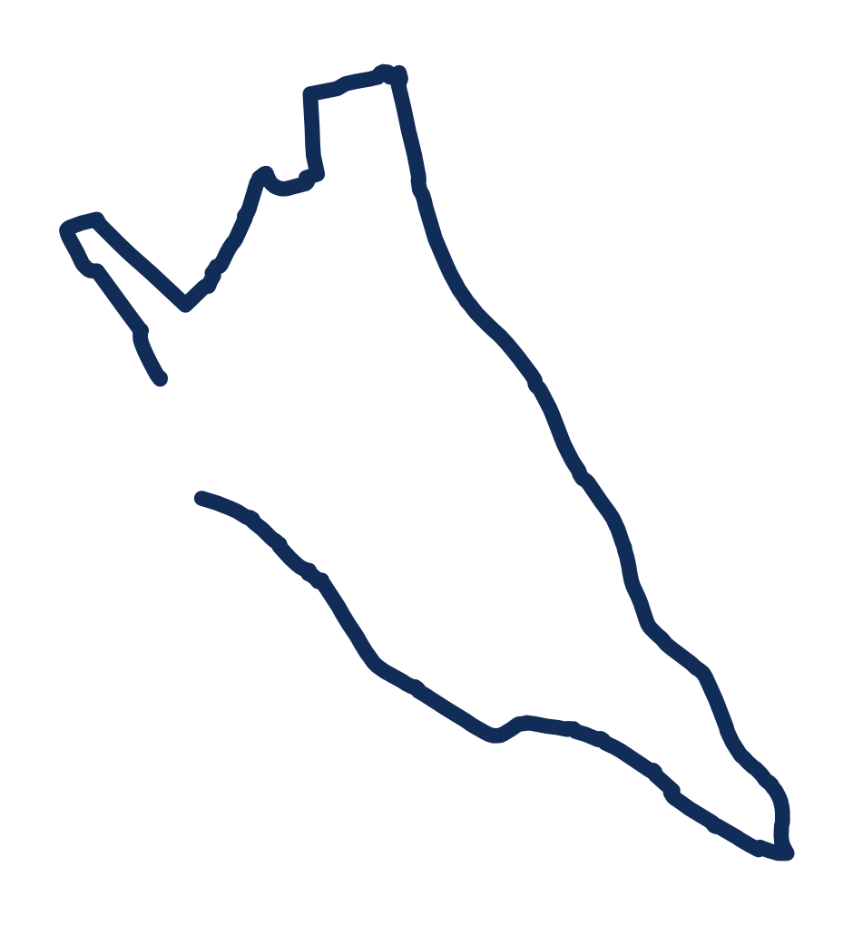 Route Shape for Seventh Run