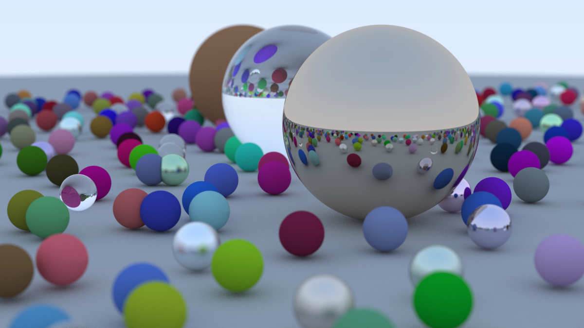 Sample output from ray tracer